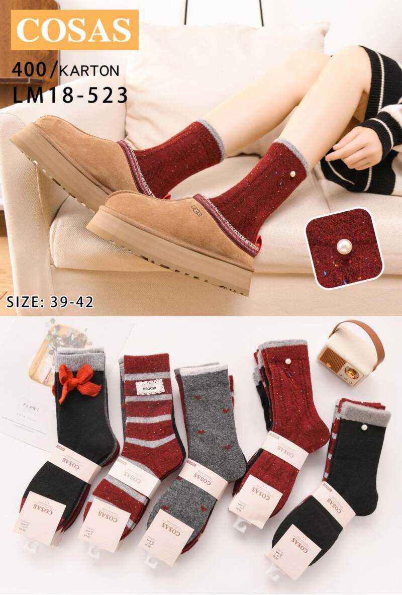 Skarpety damskie Roz 39-42, Mix kolor Paczka 40 szt